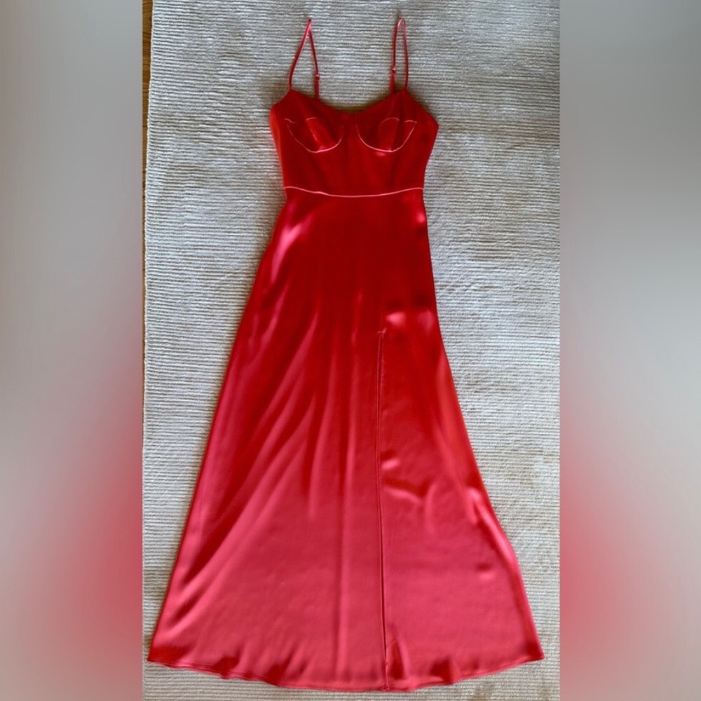 Allen Schwartz Long Satin Dress, size 0